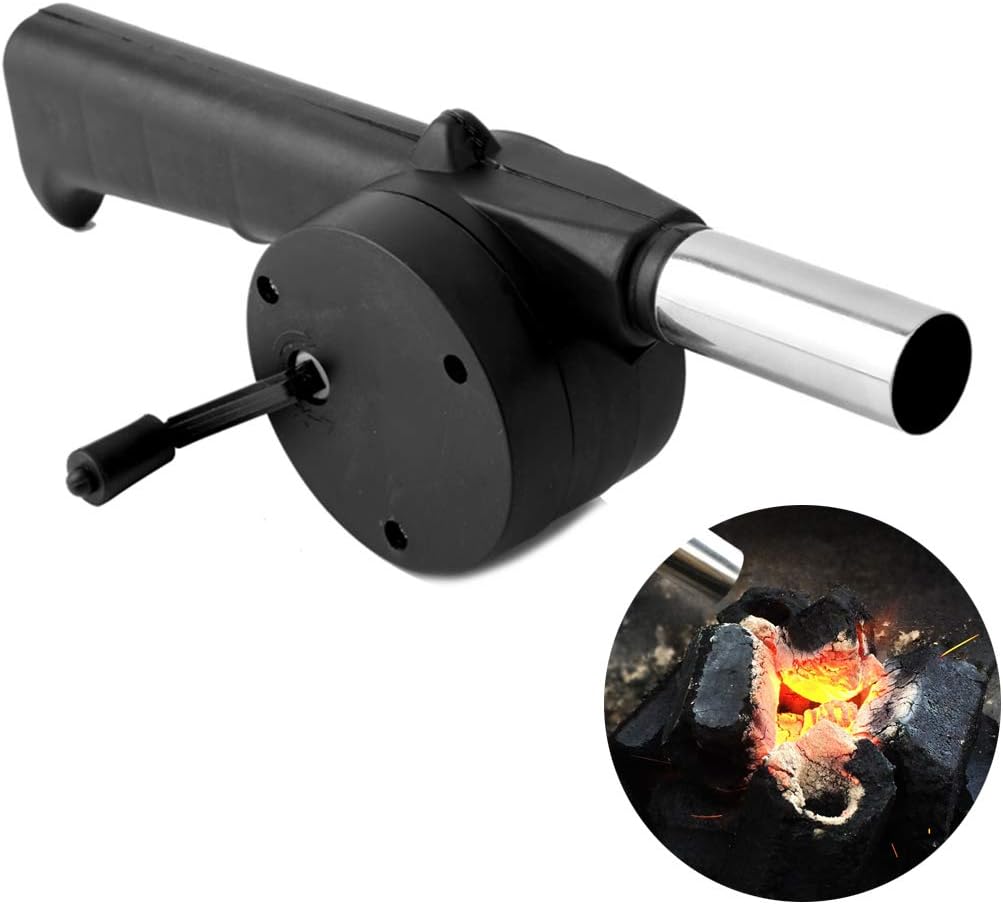 Camping Cooking Essentials - Ventilatore Portatile a Manovella per Barbecue