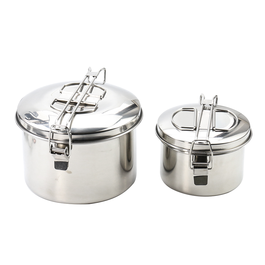 Camping Cooking Pot With Lid - Pentola da campeggio in acciaio inossidabile