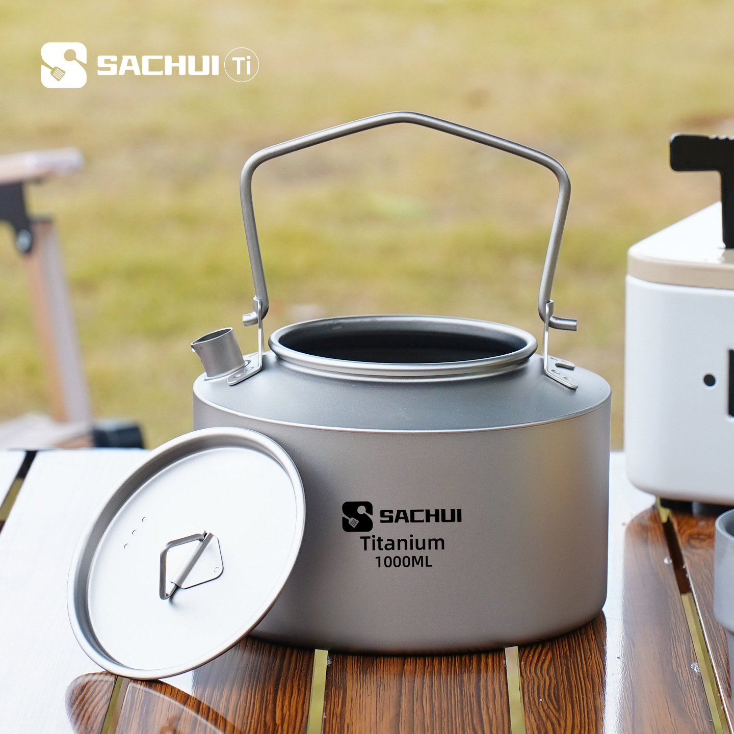 Camping Outdoor Cooking Equipment - Bollitore in titanio puro da 1000