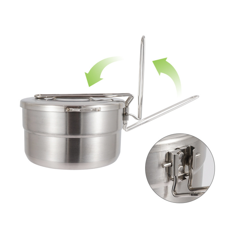 Camping Cooking Pot With Lid - Pentola da cucina per esterni in