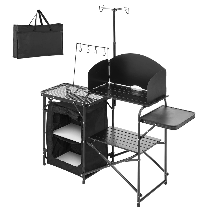 Camping Cooking Cupboard - Tavolo da Cucina da Campeggio Pieghevole,