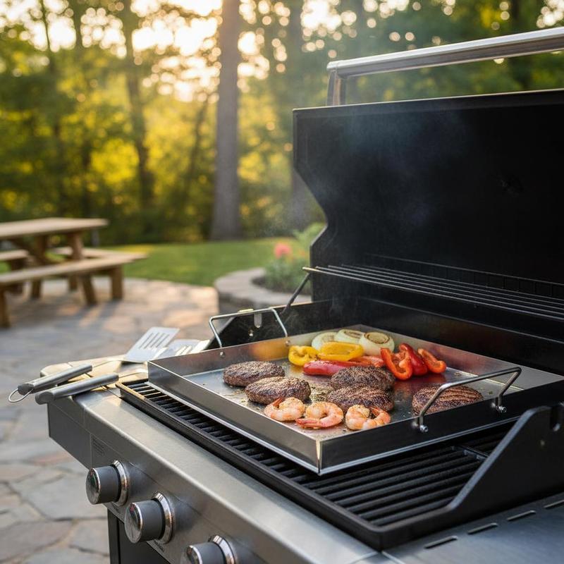 Camping Outdoor Cooking Equipment - Piastra universale piatta 18x16 pollici per