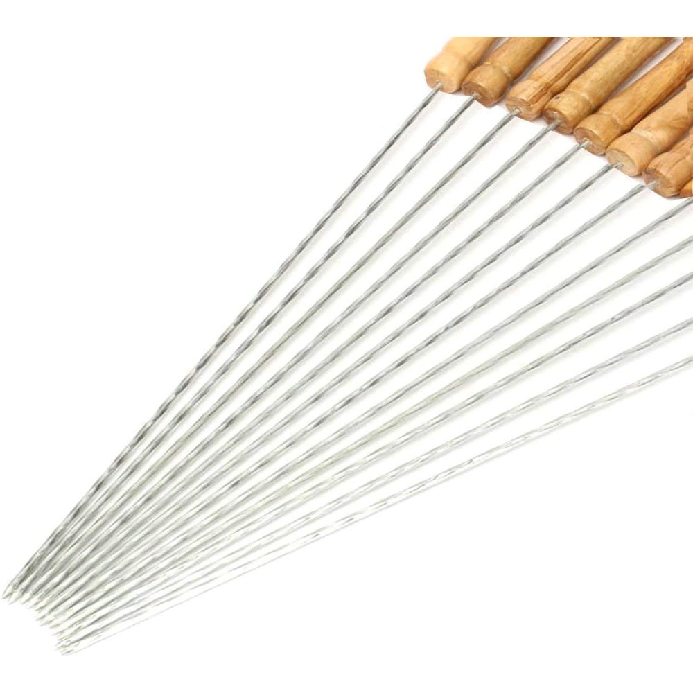 Camping Cooking Essentials - Set di 12 Spiedini Riutilizzabili per