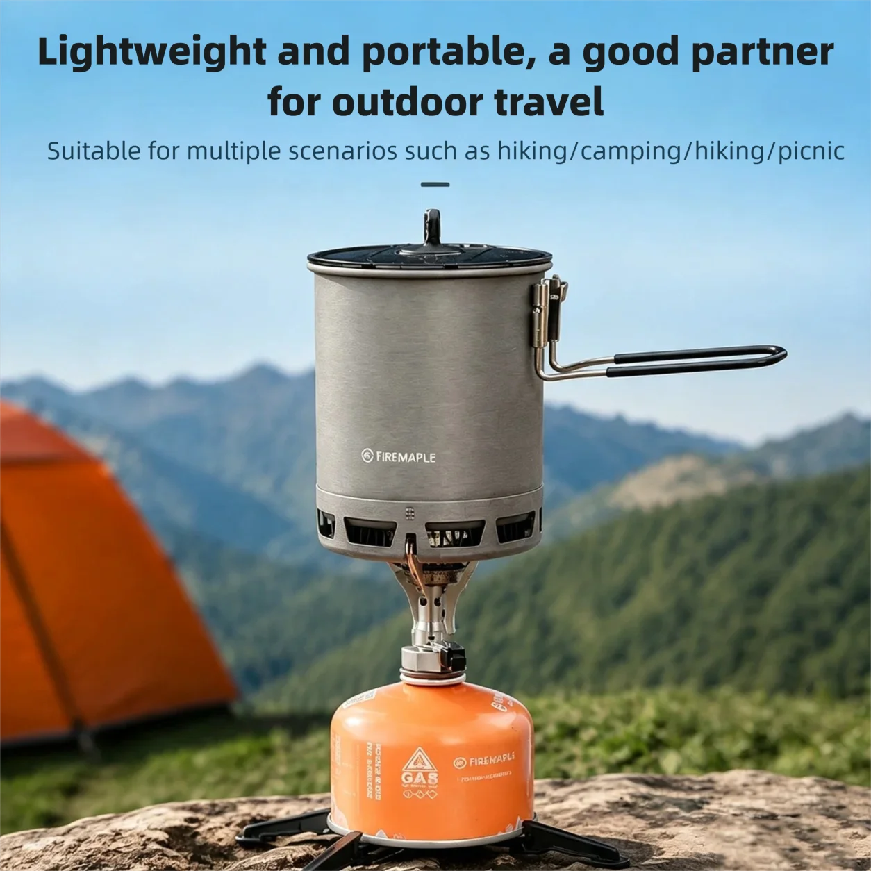 Camping Cooking One Pot - Set di Pentole Ultraleggere per Campeggio,