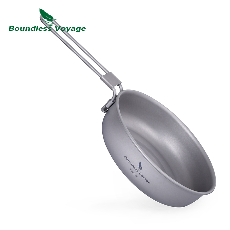 Camping Cooking Set - Boundless Voyage Padella ultraleggera in titanio