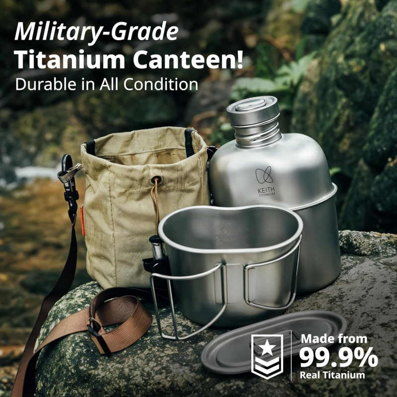 Camping Cooking Kits - Borraccia Keith in titanio per campeggio