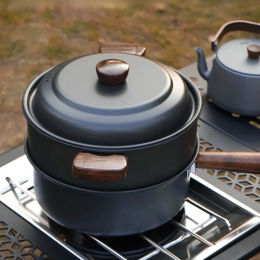 Camping Cooking Pot With Lid - Set di pentole da campeggio da