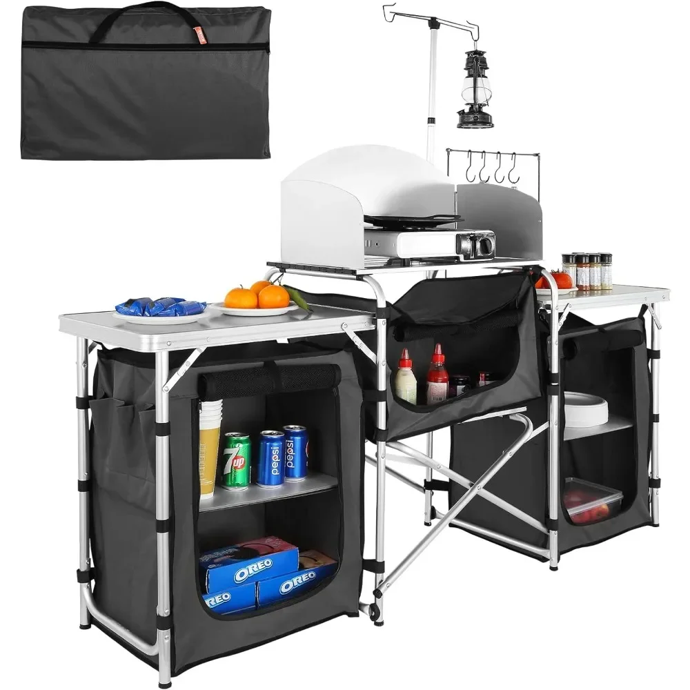 Camping Cooking Cupboard - Un tavolo da cucina da campeggio,