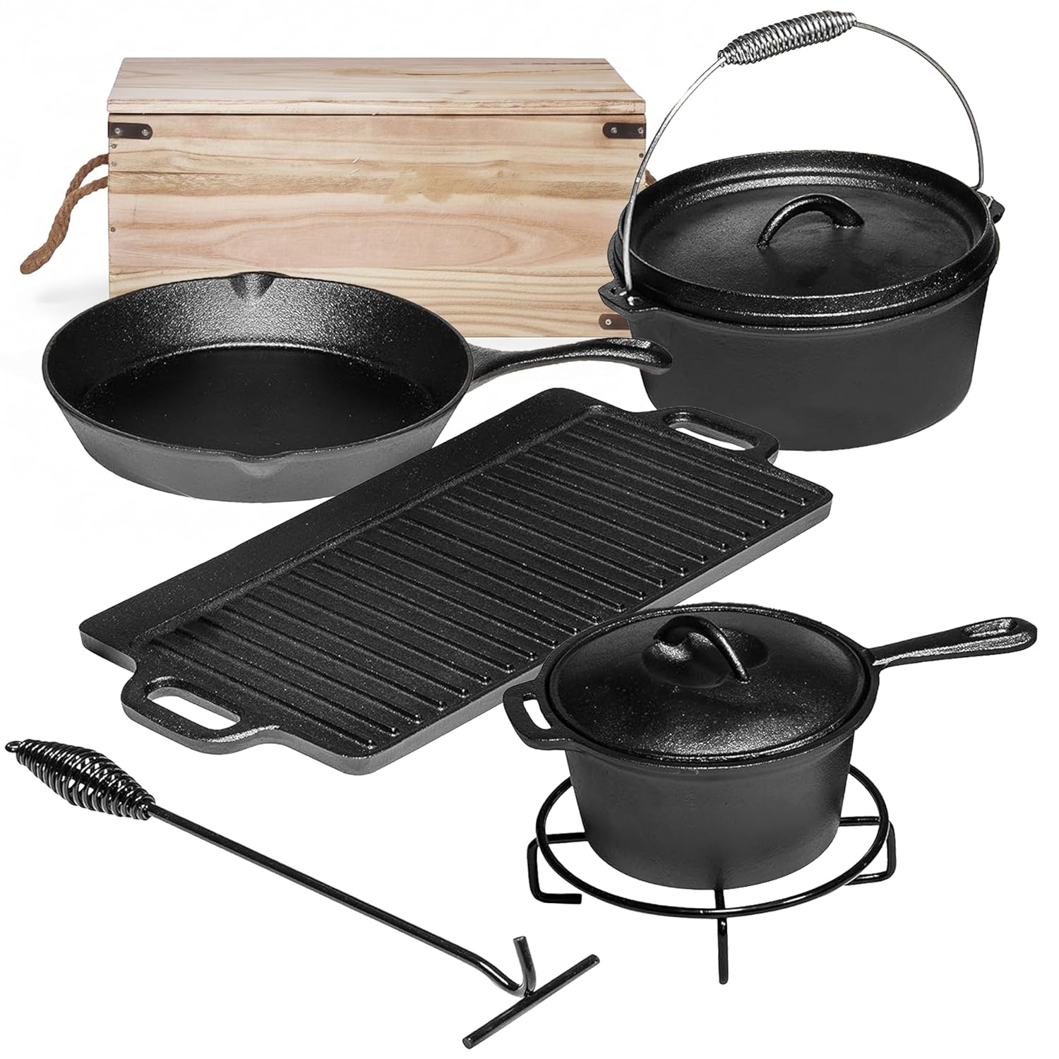 Camping Cooking Pot With Lid - Set da cucina da campeggio composto
