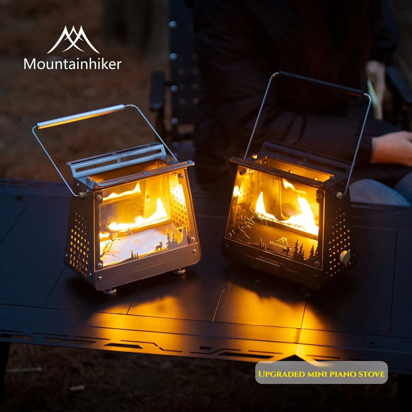 Camping Cooking Lightweight - MOUNDAINHIKER Fornello Portatile in Acciaio Inox,