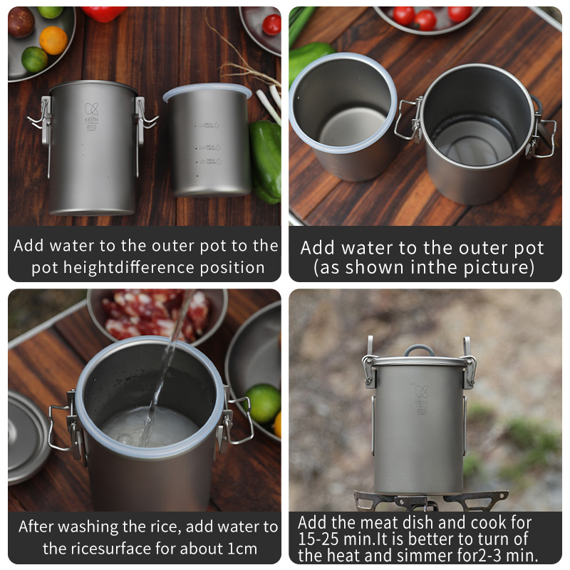KEITH Pentola per riso in tita - Camping Cooking Set recensione e prezzo