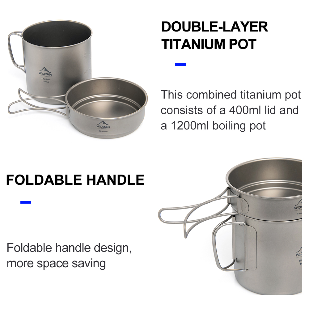 Widesea Pentola da campeggio u - Camping Outdoor Cooking Equipment recensione e prezzo