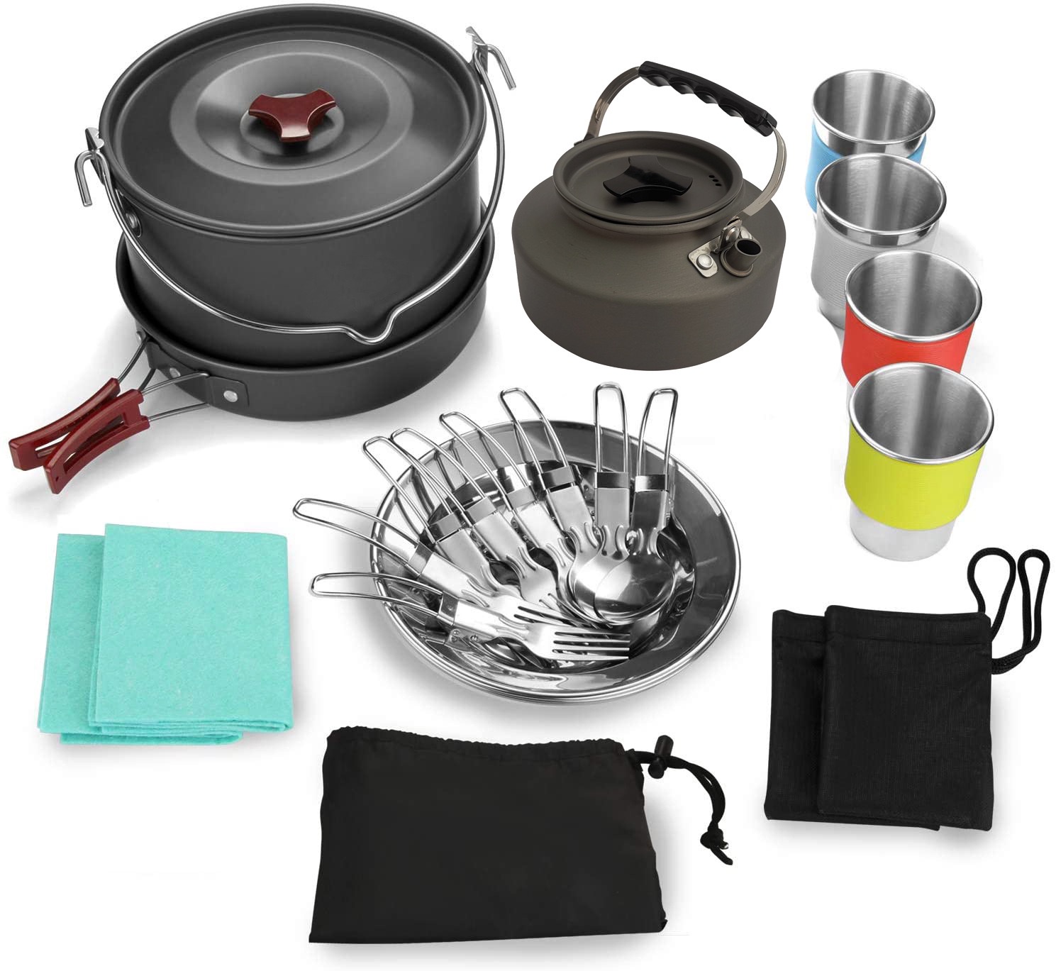 Set di pentole da campeggio al - Camping Cooking One Pot recensione e prezzo