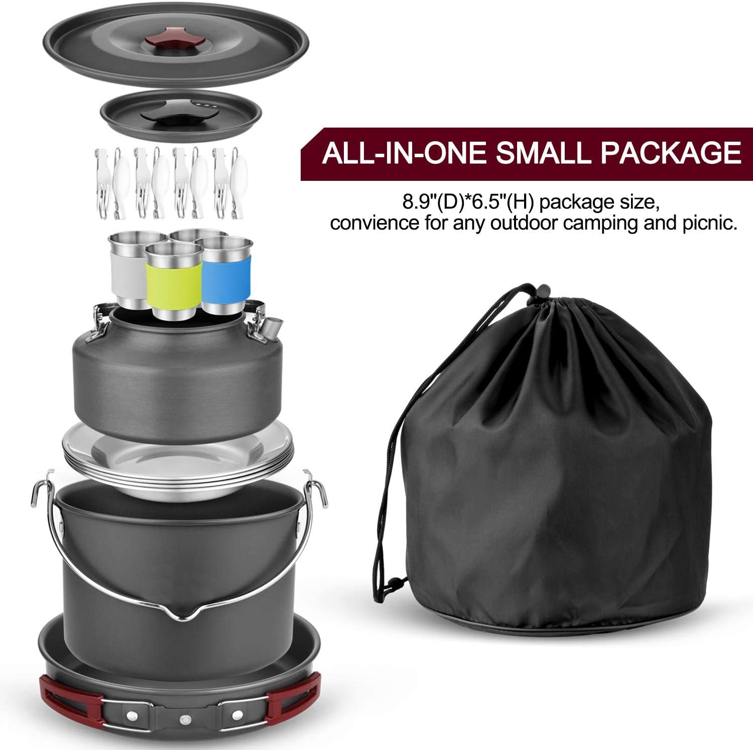 Set di pentole da campeggio al - Camping Cooking One Pot recensione e prezzo