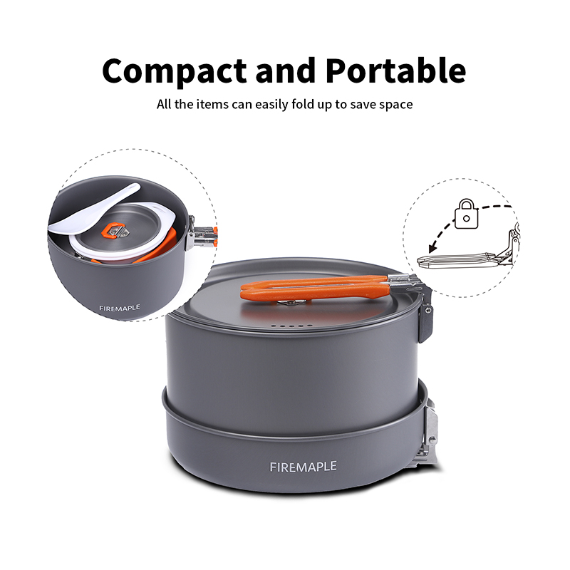 Set di pentole per 4-5 persone - Camping Cooking Set For 4 recensione e prezzo