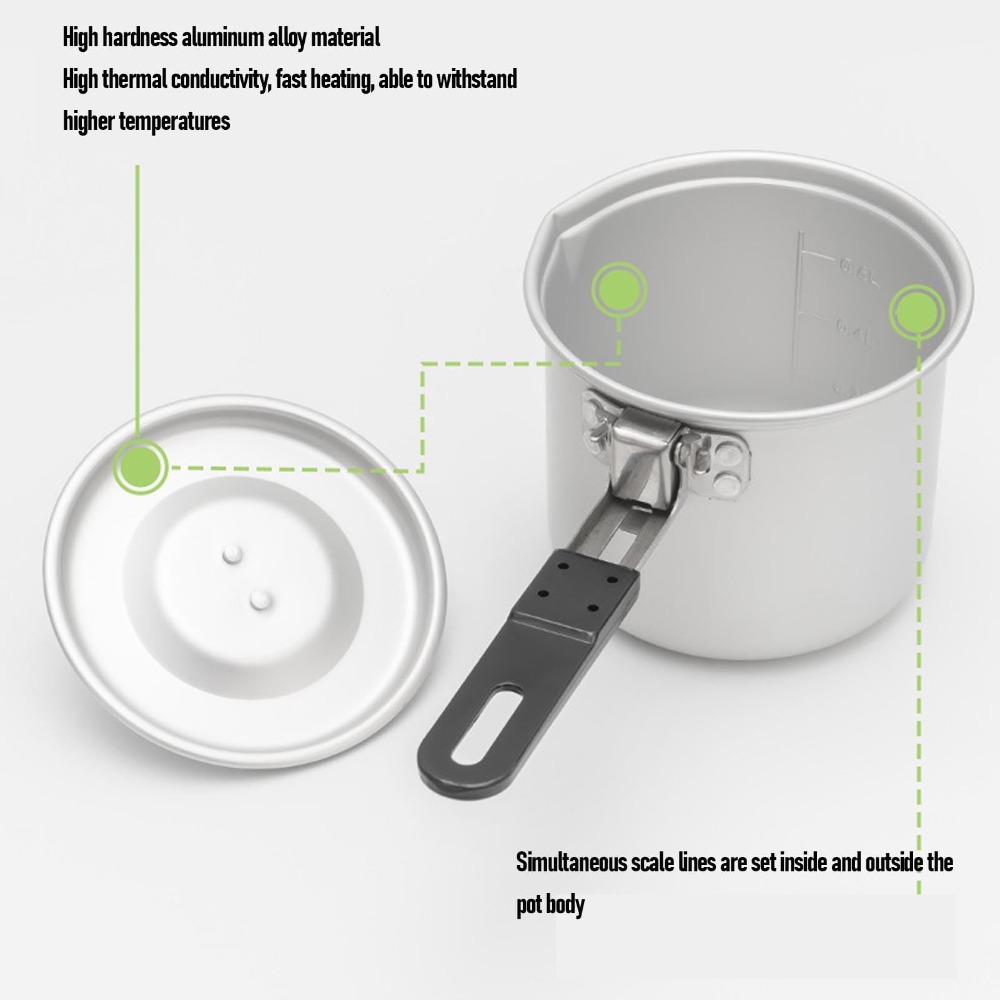 Pentola da campeggio, pentola  - Camping Cooking Pot With Lid recensione e prezzo