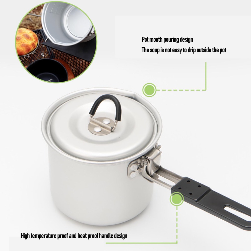 Pentola da campeggio, pentola  - Camping Cooking Pot With Lid recensione e prezzo