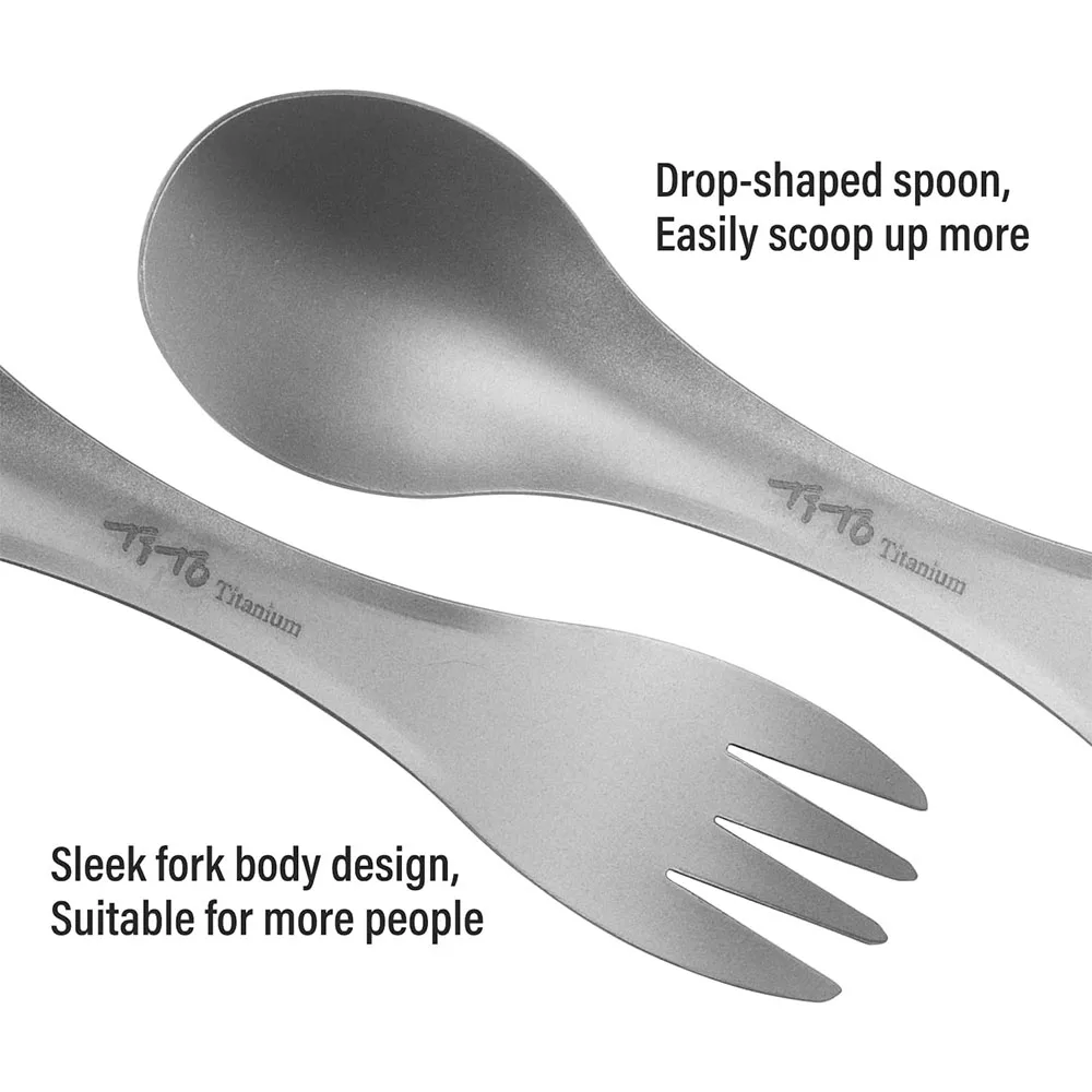 Cucchiaio 2 in 1 Spork in tita - Camping Outdoor Cooking Equipment recensione e prezzo