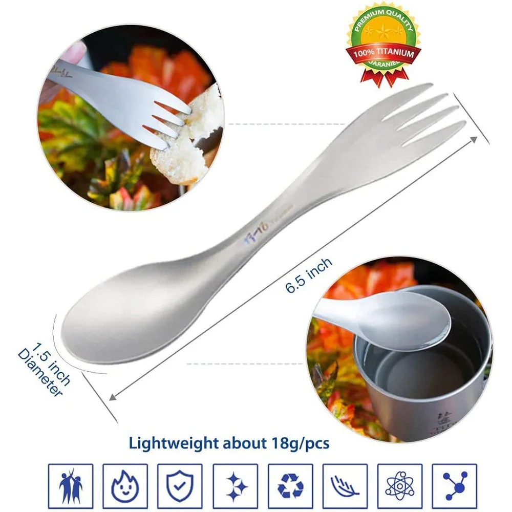 Cucchiaio 2 in 1 Spork in tita - Camping Outdoor Cooking Equipment recensione e prezzo