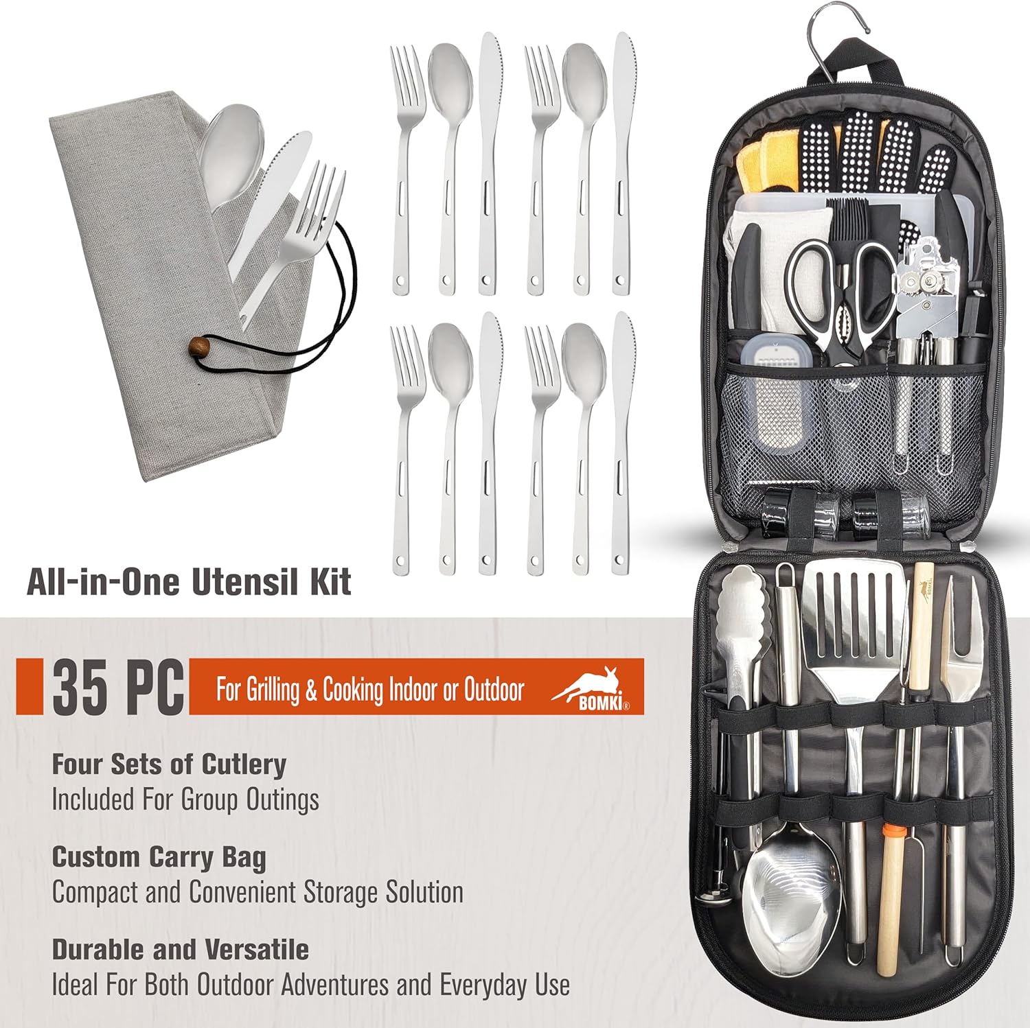 Set di Utensili da Cucina per  - Camping Cooking Essentials Kit recensione e prezzo