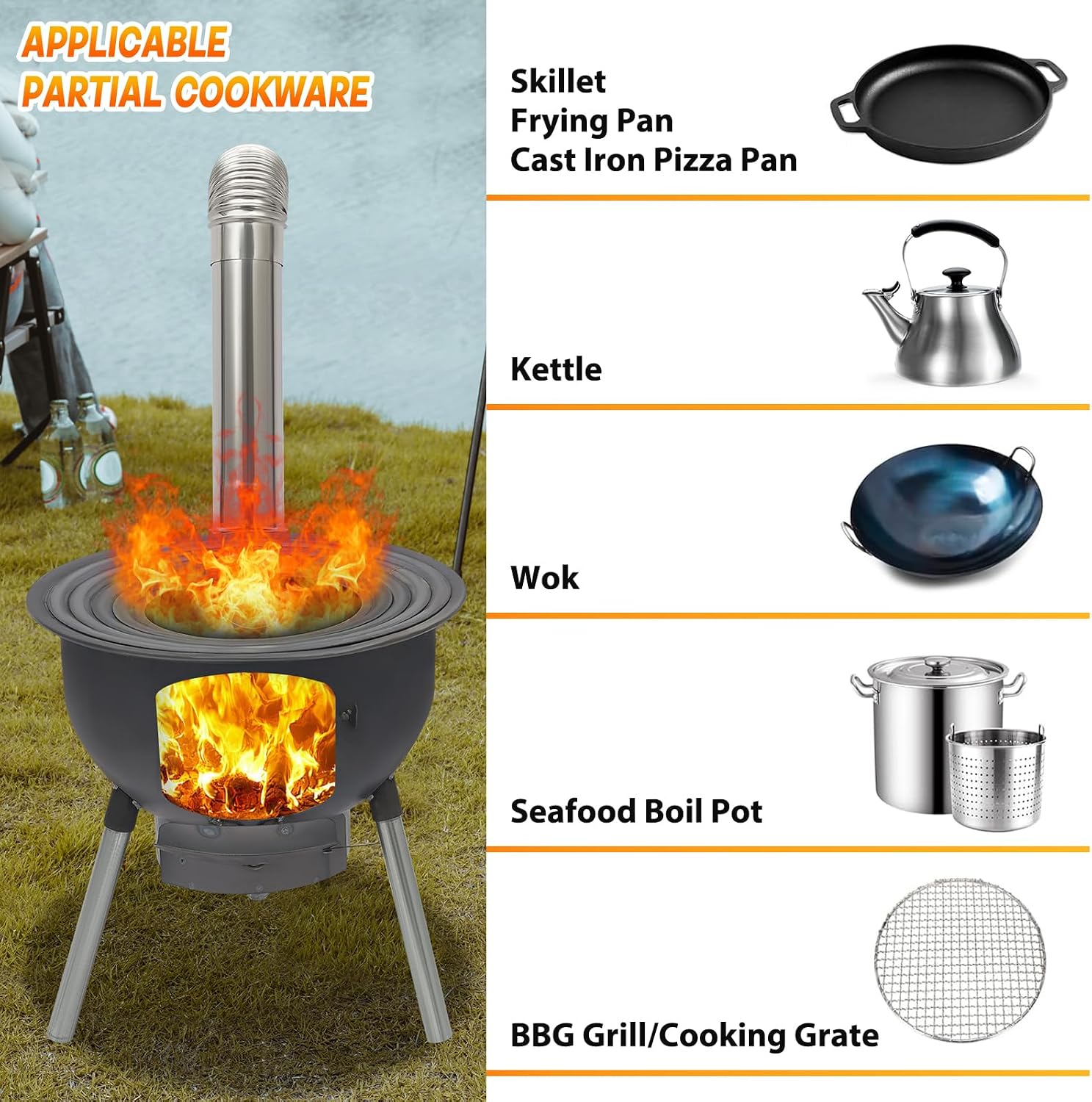 Stufa a Razzo Portatile a Legn - Camping Cooking Stove recensione e prezzo