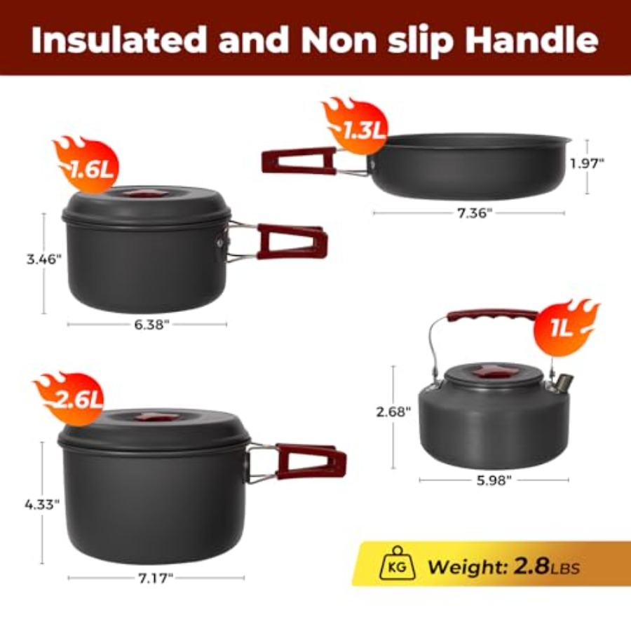 Set da Cucina da Campeggio 24/ - Camping Cooking Set For 4 recensione e prezzo