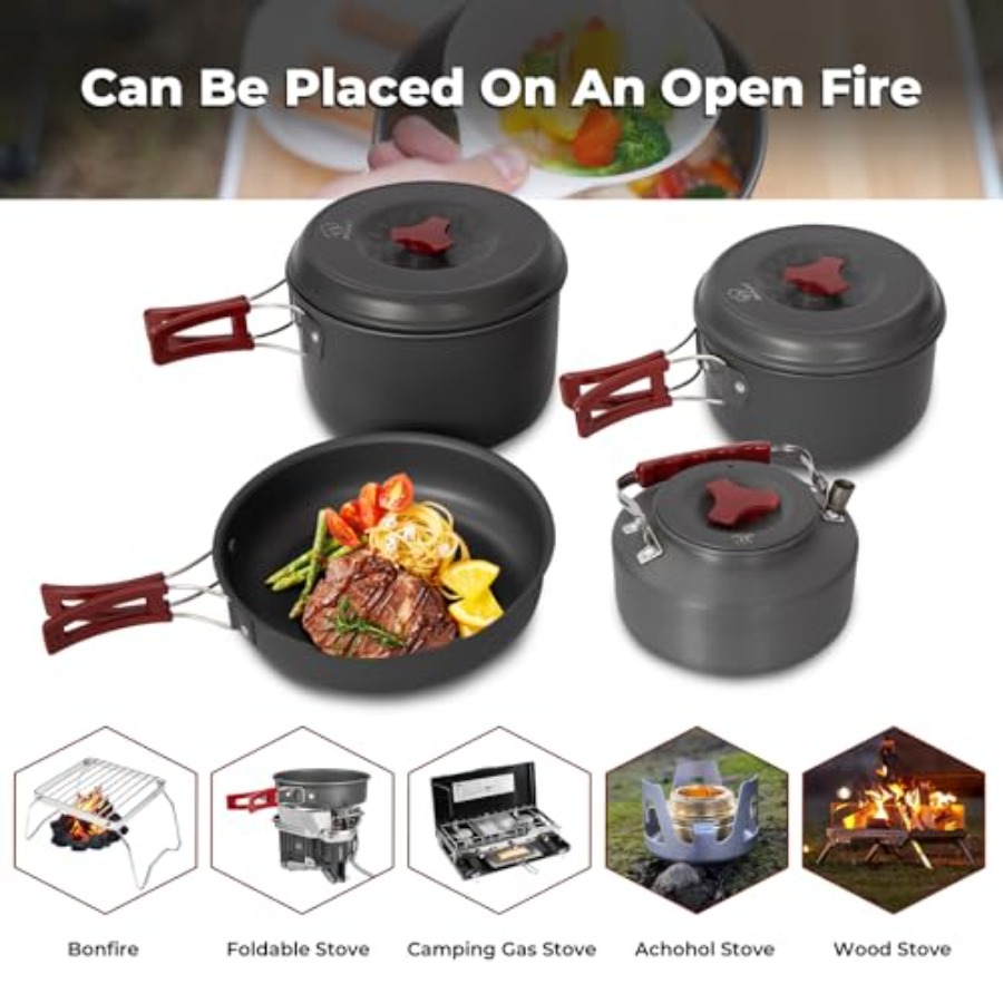 Set da Cucina da Campeggio 24/ - Camping Cooking Set For 4 recensione e prezzo