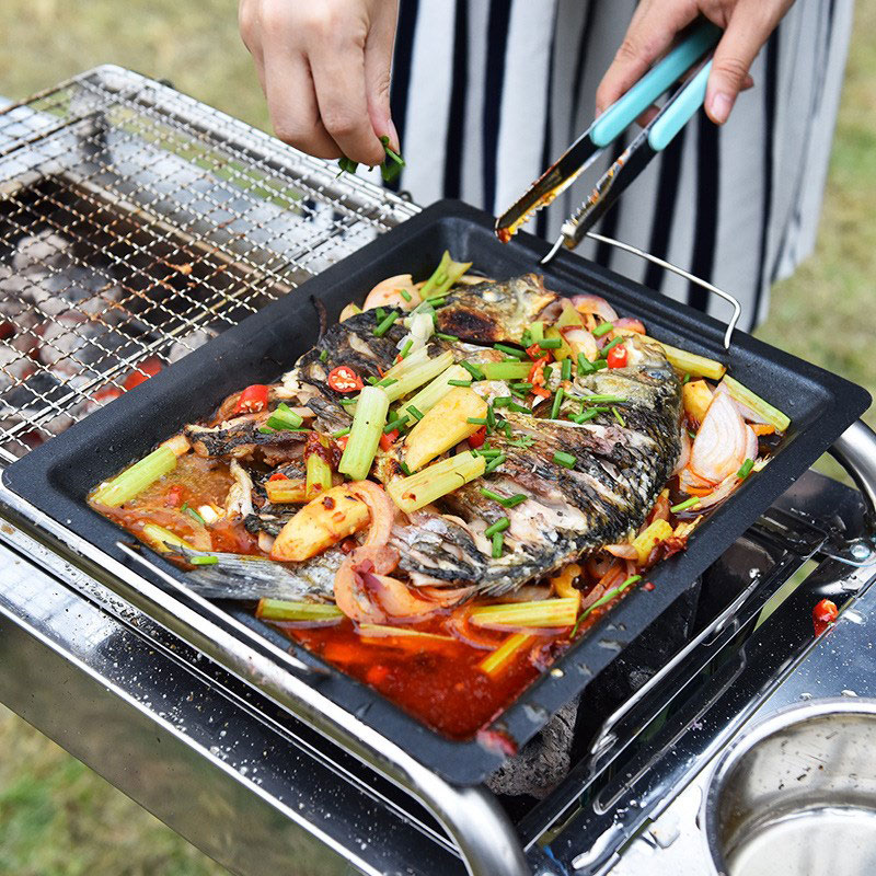 Padella per grigliare quadrata - Camping Cooking Set recensione e prezzo