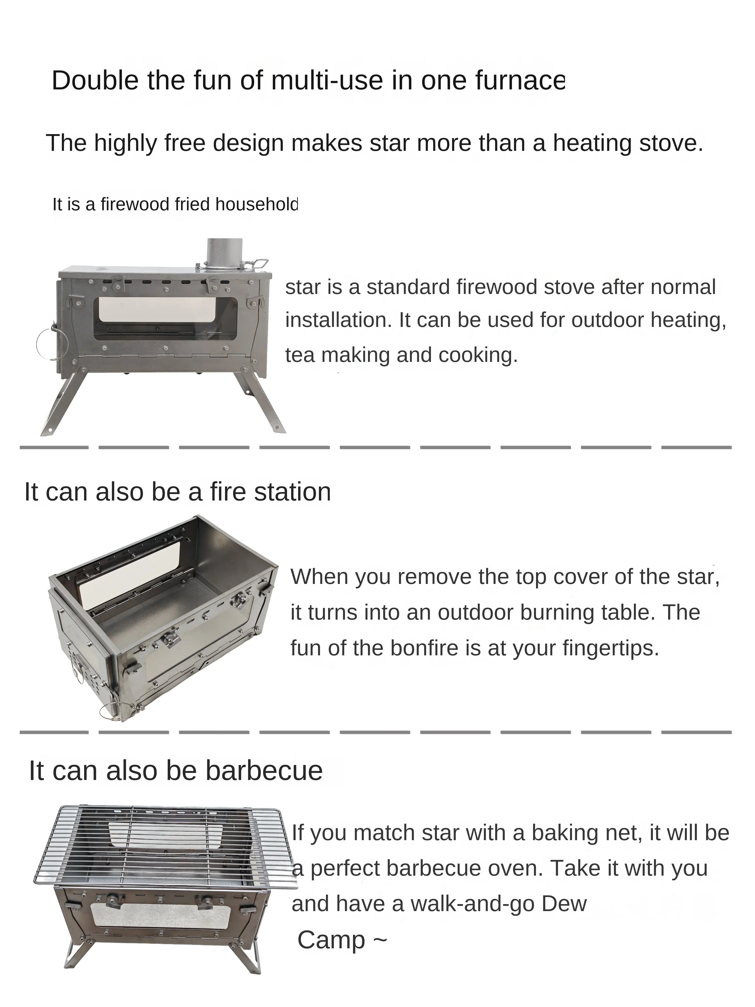Stufa da ardere pieghevole in  - Camping Cooking Lightweight recensione e prezzo
