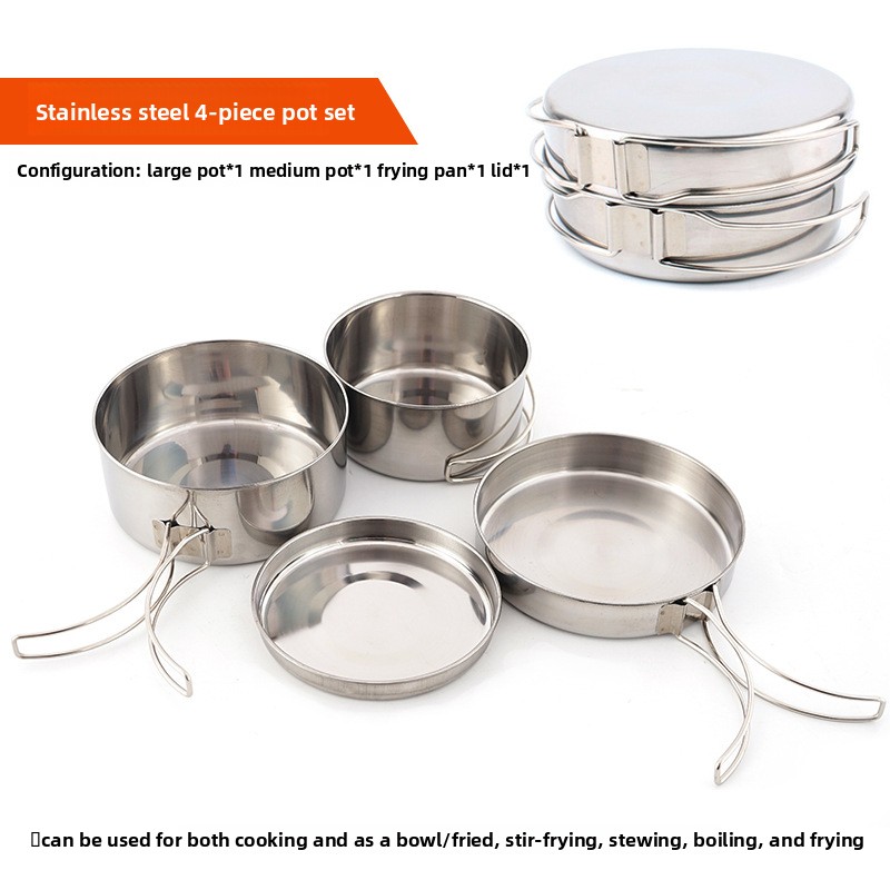 Set di Pentole da Campeggio CL - Camping Cooking Set For 4 recensione e prezzo