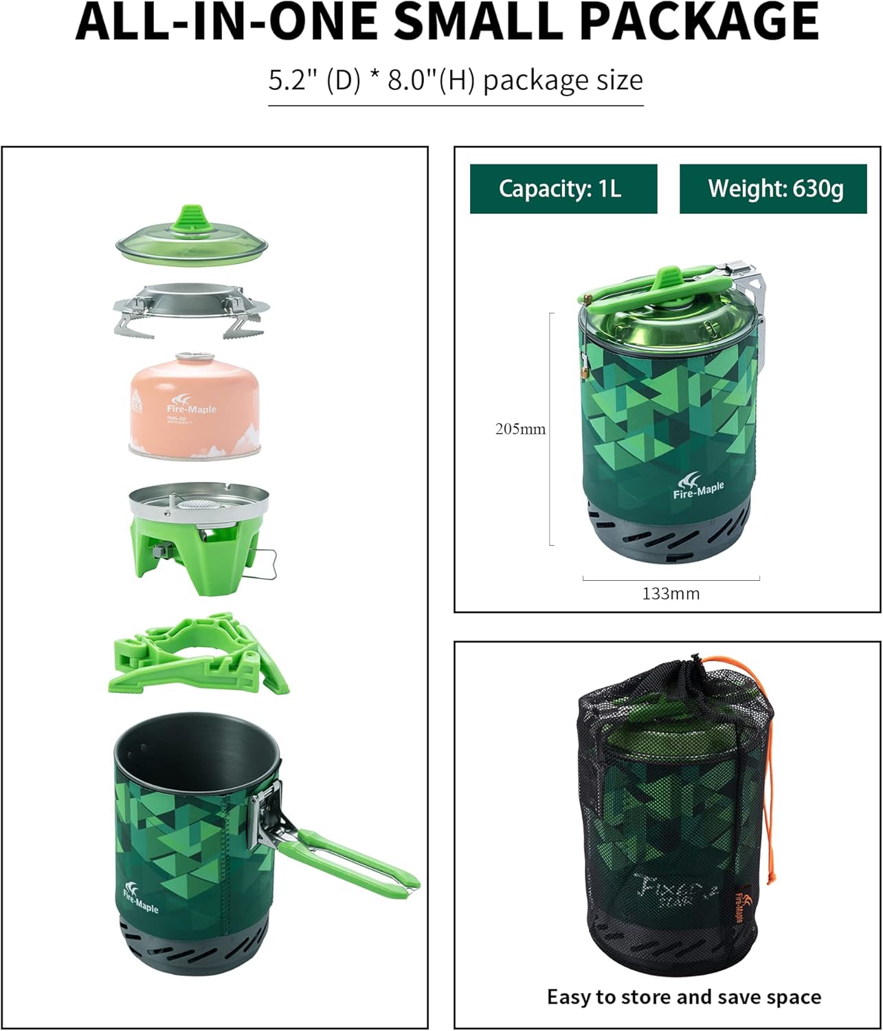 Fire-Maple FMS-X2 Sistema di c - Camping Cooking One Pot recensione e prezzo