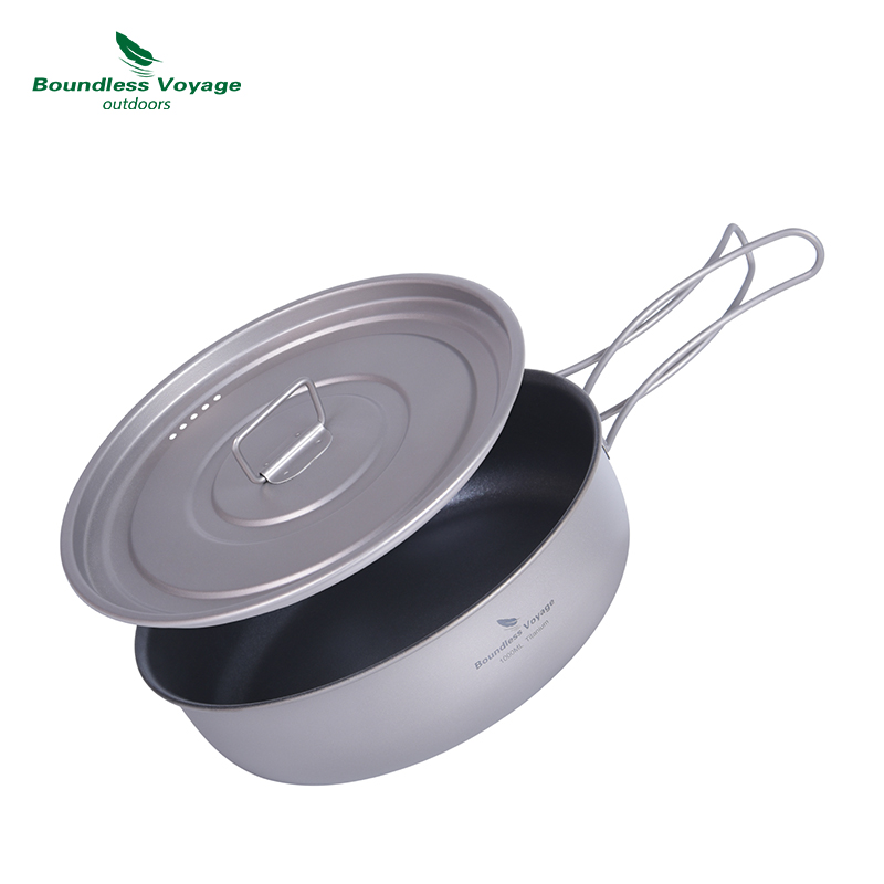 Padella antiaderente in titani - Camping Cooking Pot With Lid recensione e prezzo