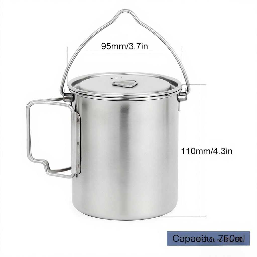 Tazza da viaggio portatile in  - Camping Cooking Pot With Lid recensione e prezzo
