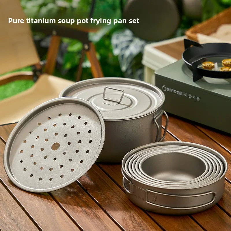 Set di pentole da esterno in t - Camping Cooking Lightweight recensione e prezzo