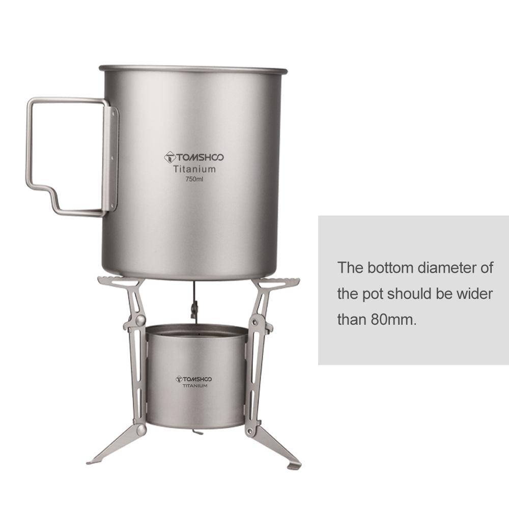 TOMSHOO Fornello a Alcol in Ti - Camping Cooking Pot With Lid recensione e prezzo