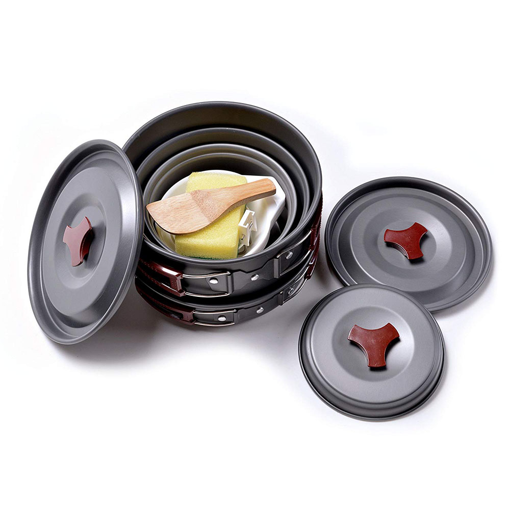 Kit di pentole da campeggio al - Camping Cooking Essentials recensione e prezzo