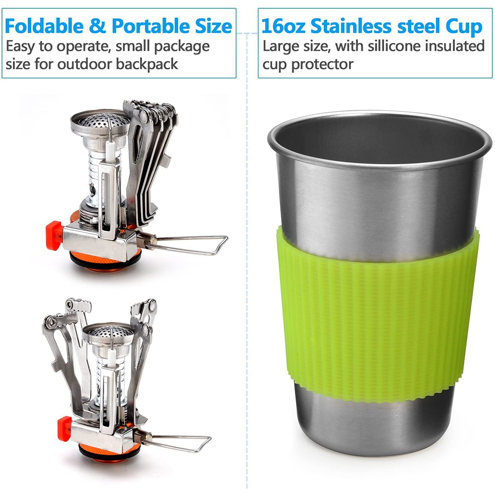 Kit di pentole da campeggio co - Camping Outdoor Cooking Equipment recensione e prezzo