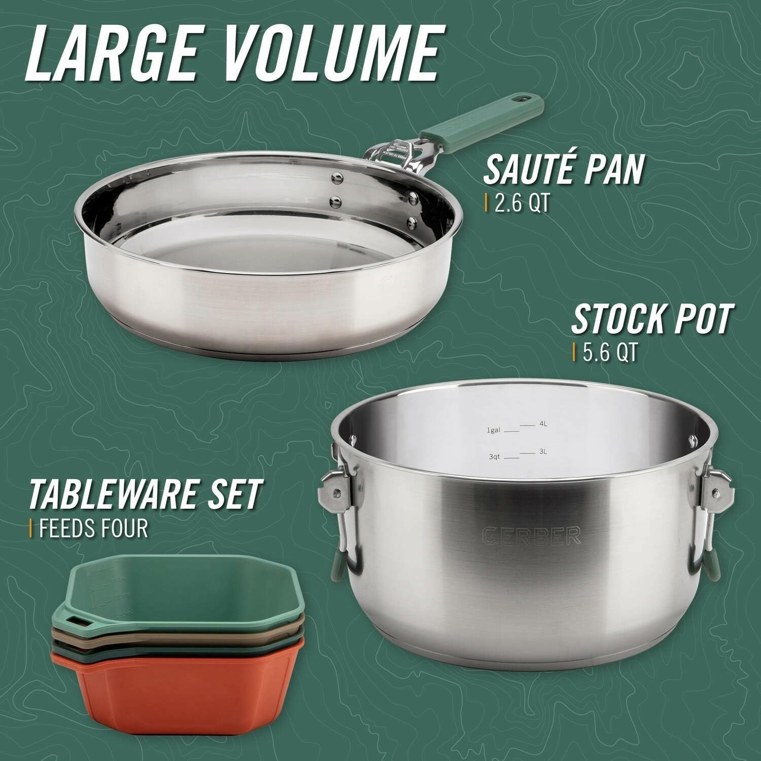 Set di Pentole da Campeggio pe - Camping Cooking Set For 4 recensione e prezzo